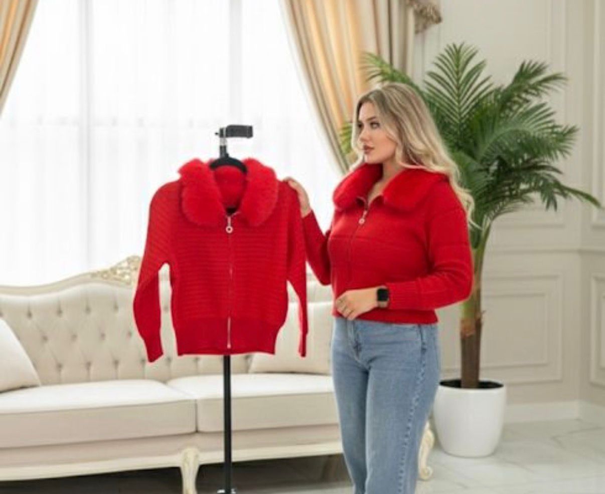 Woolen Zipper Top for Girls VC17