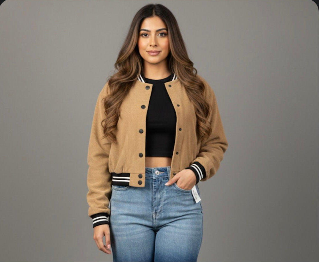 Crop Woolen Jacket Coterise For Girls VC18