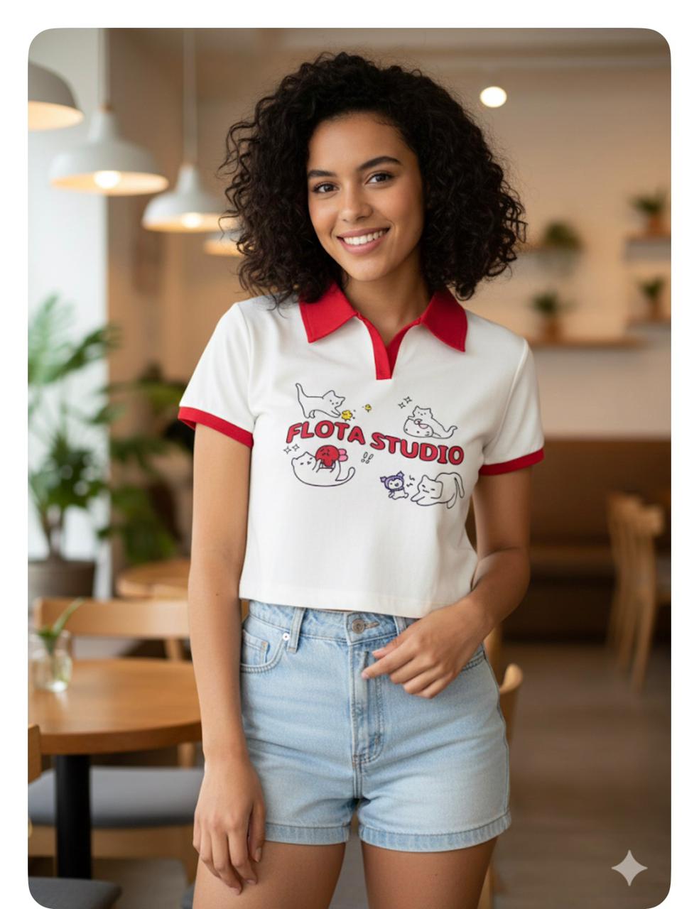 Casual Polo Crop Top VC44