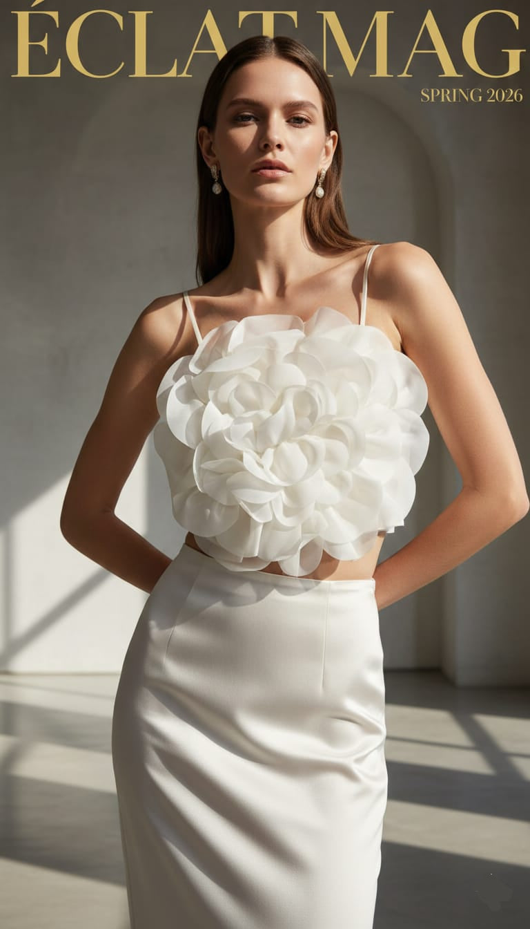 Party Wear 3D Flower Top VC50