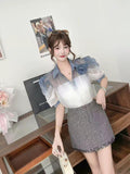Shiffon  Party Wear Shirt With Inner VC53