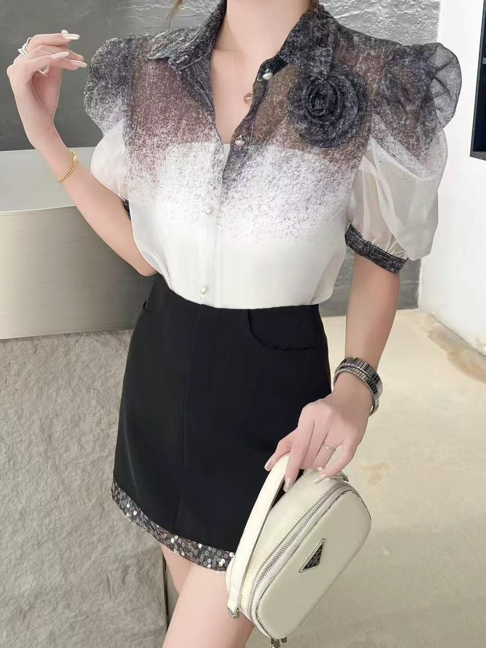 Shiffon  Party Wear Shirt With Inner VC53