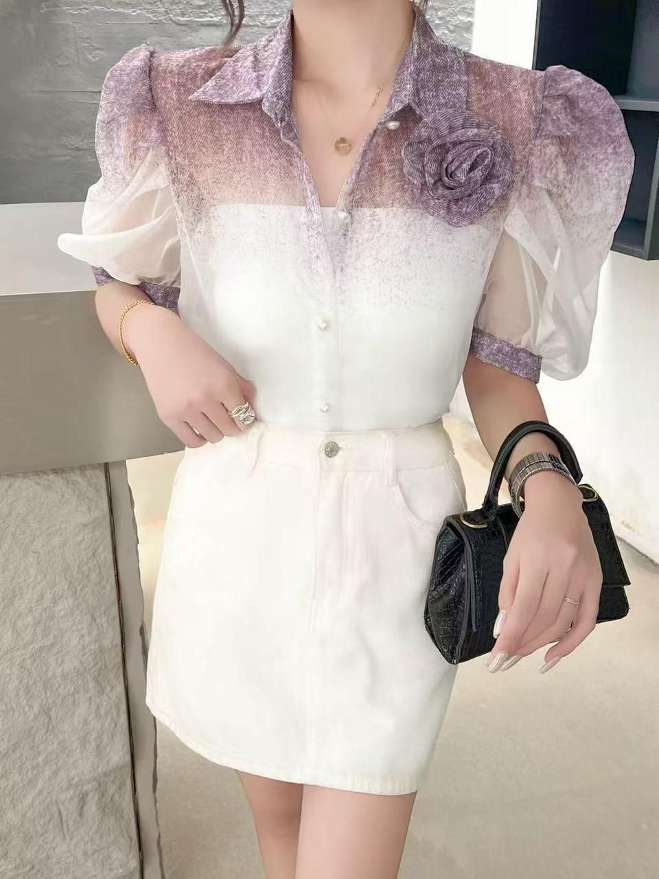 Shiffon  Party Wear Shirt With Inner VC53