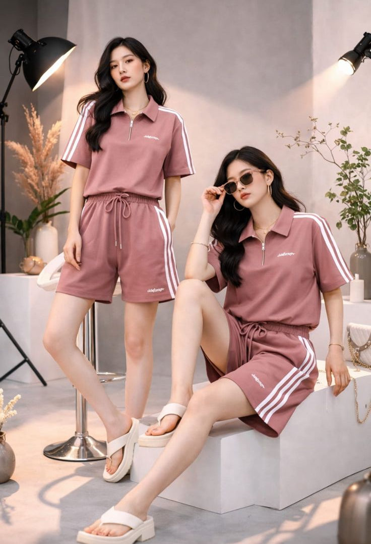 Beautiful T-Shirt And Shorts Co-Ord Set VC65